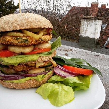 Suzy's vegan dinner above the city